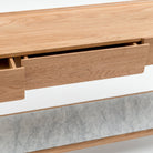 Nell Console - Light Oak & Bianca Carrara