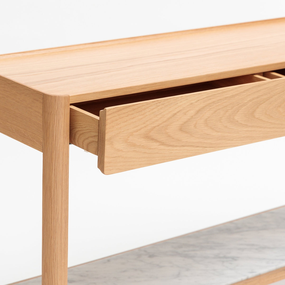 Nell Console - Light Oak & Bianca Carrara