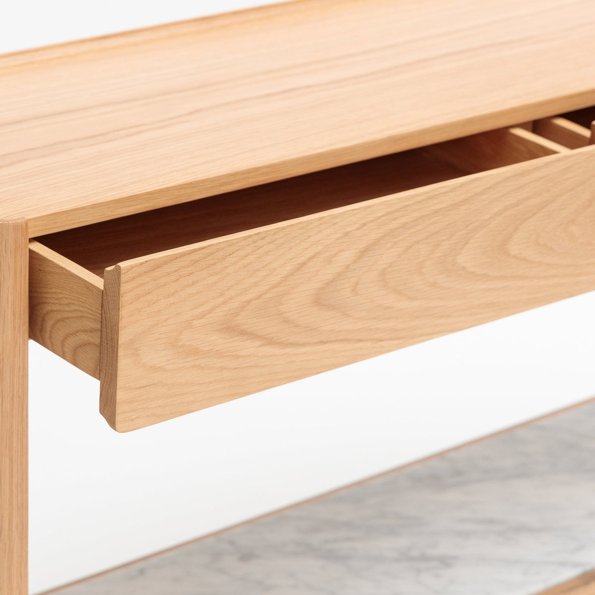 Nell Console - Light Oak & Bianca Carrara