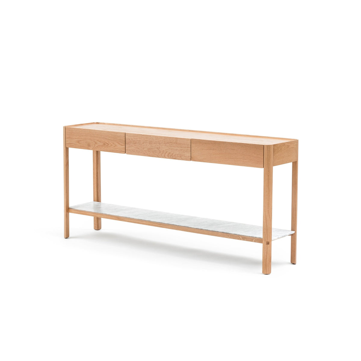 Nell Console - Light Oak & Bianca Carrara