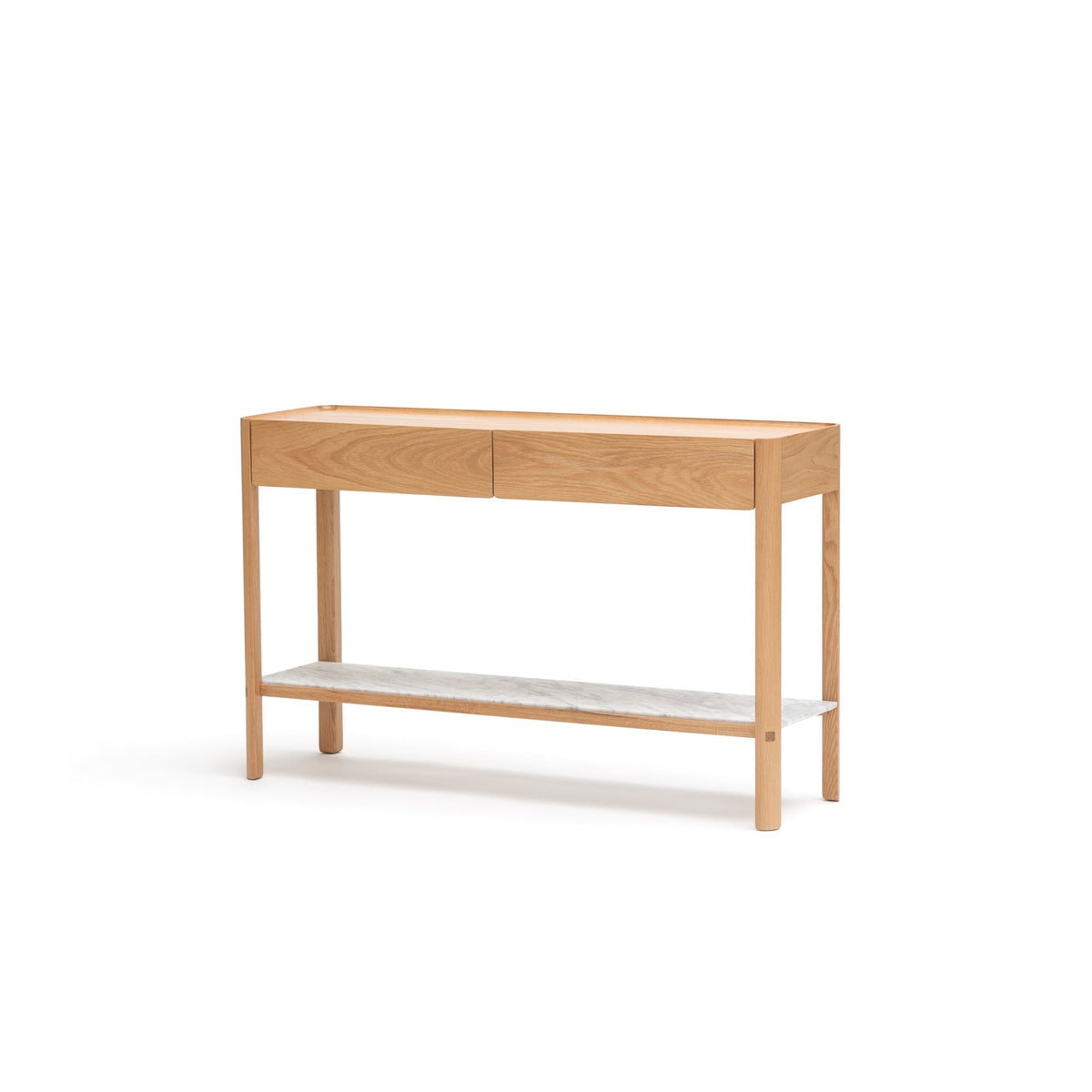 Nell Console - Light Oak & Bianca Carrara