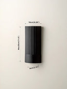 Nitara - Chocolate Ribbed Concrete Wall Light