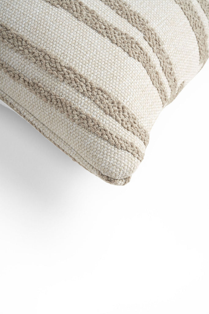 Nomad Stripes Outdoor Cushion - White - Lumbar - Loom Collection