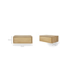 Nordic II Hanging Bedside Table - Oak - Bedside Tables Ethnicraft Loom Collection Dubai