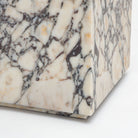 Nuba Cube Side Table - Calacatta Viola - Side Tables Loom Collection Loom Collection Dubai