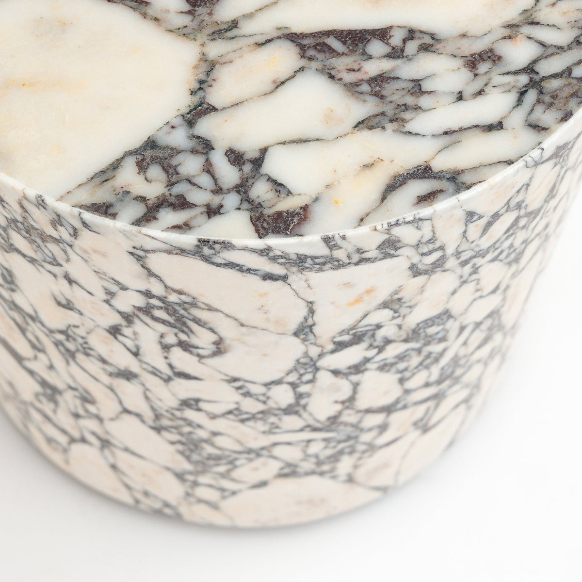 Nuba Cylinder Side Table - Calacatta Viola