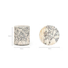 Nuba Cylinder Side Table - Calacatta Viola