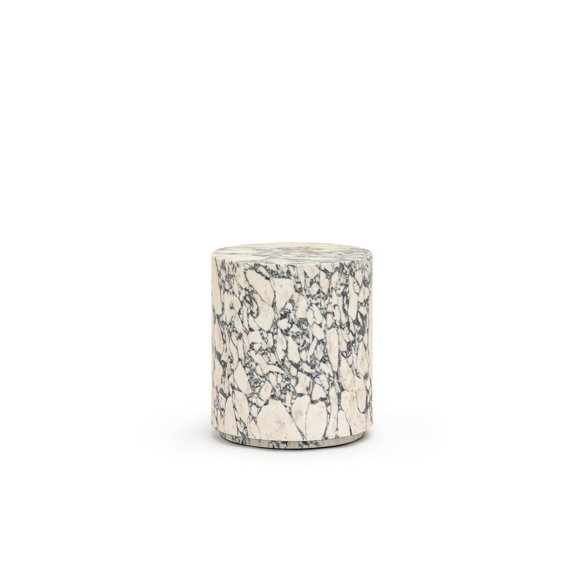 Nuba Cylinder Side Table - Calacatta Viola