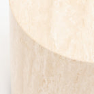 Nuba Cylinder Side Table - Travertine