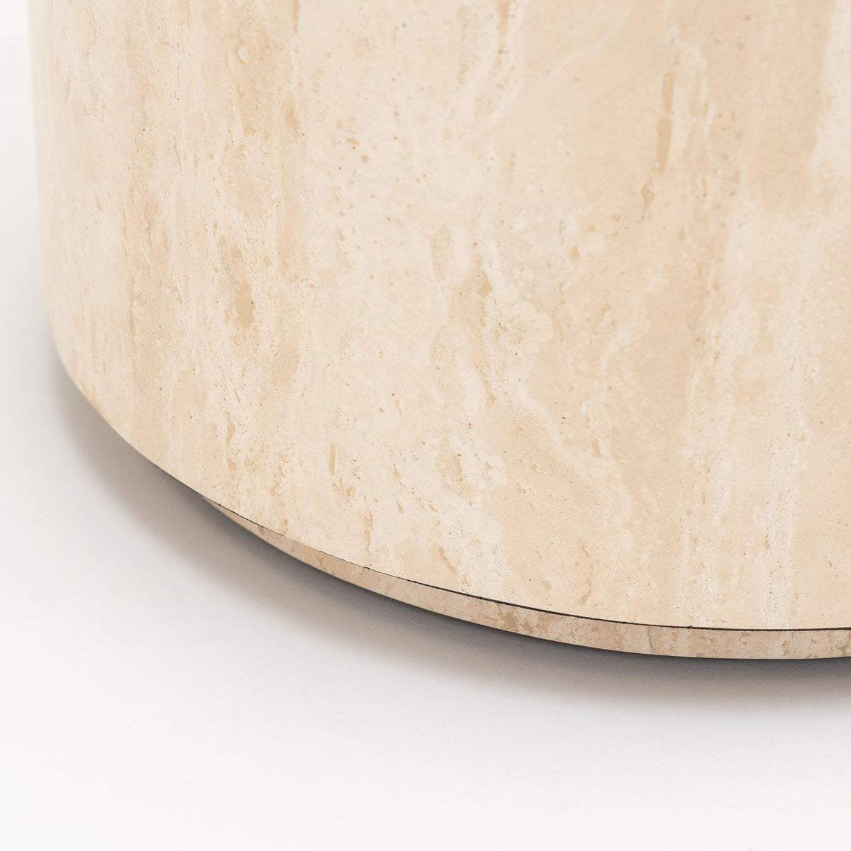 Nuba Cylinder Side Table - Travertine