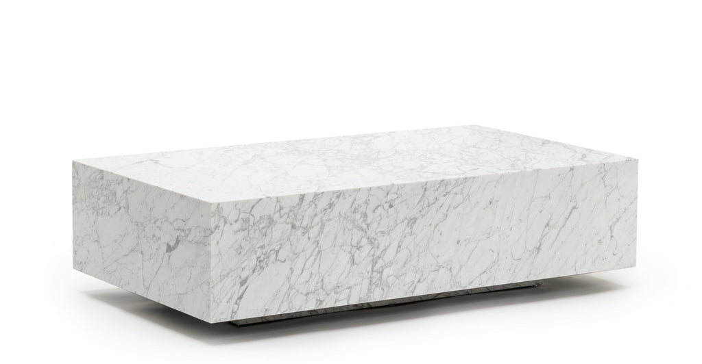 Nuba Rectangular Coffee Table - Bianca Carrara.