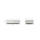 Nuba Rectangular Coffee Table - Bianca Carrara - Coffee Tables Loom Collection Loom Collection Dubai