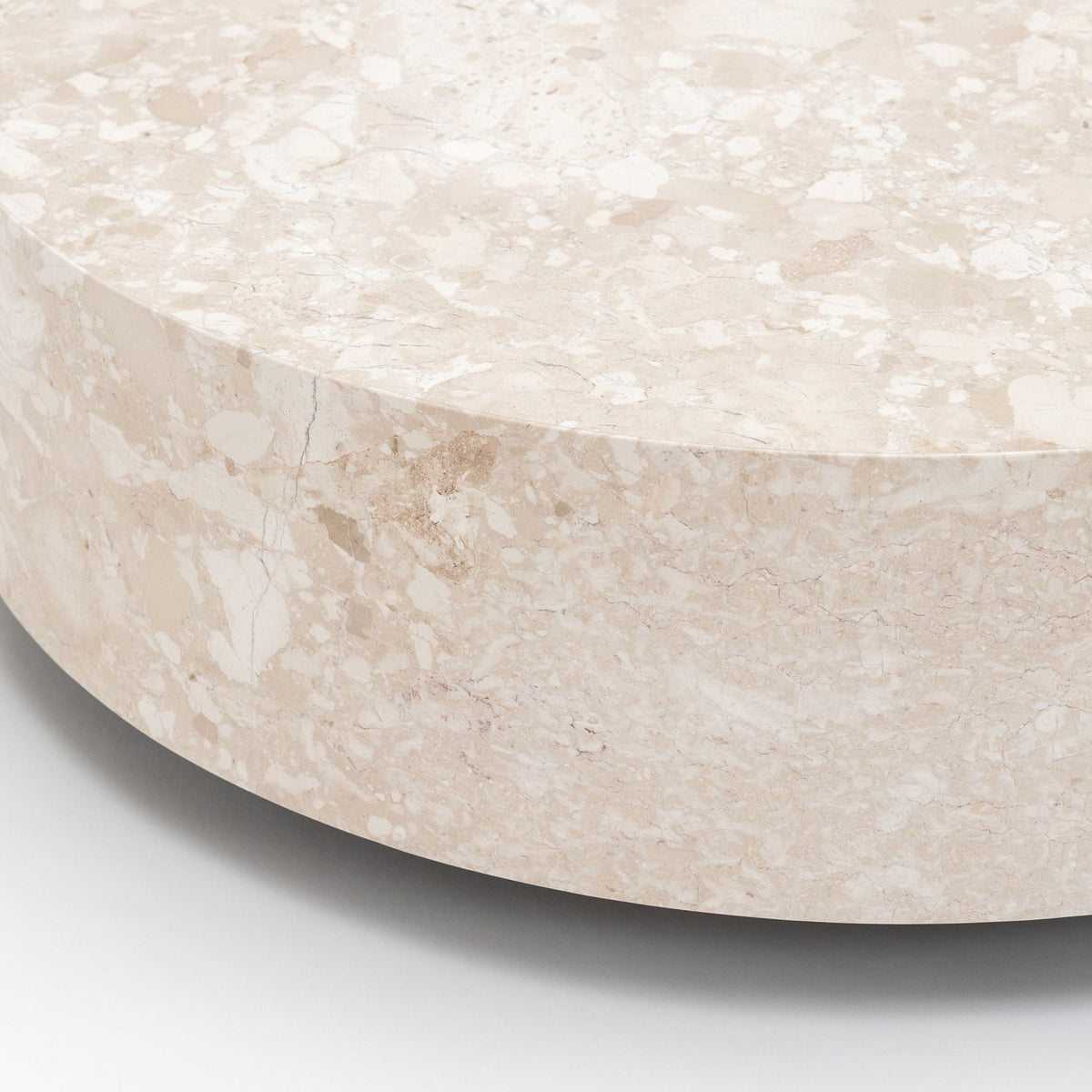 Nuba Round Coffee Table - Kunis Breccia Marble - Coffee Tables Loom Collection Loom Collection Dubai