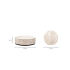 Nuba Round Coffee Table - Kunis Breccia Marble - Coffee Tables Loom Collection Loom Collection Dubai