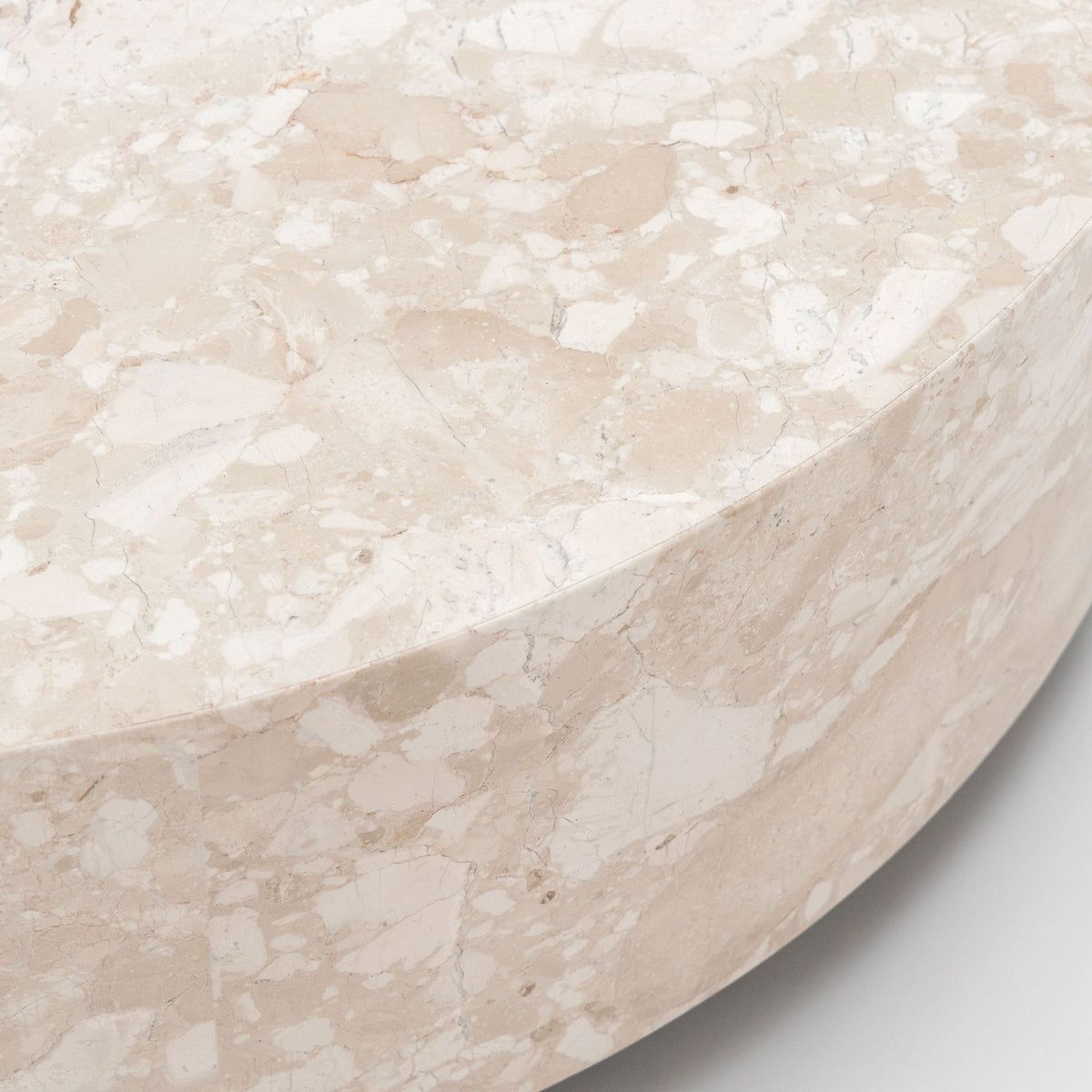 Nuba Round Coffee Table - Kunis Breccia Marble - Coffee Tables Loom Collection Loom Collection Dubai