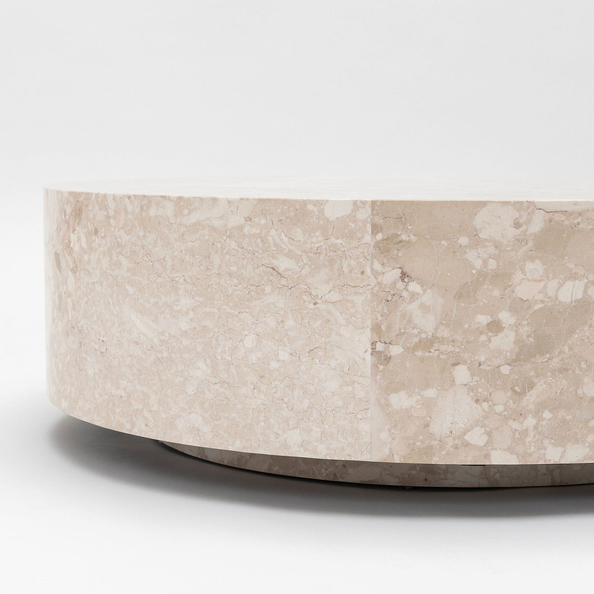 Nuba Round Coffee Table - Kunis Breccia Marble - Coffee Tables Loom Collection Loom Collection Dubai