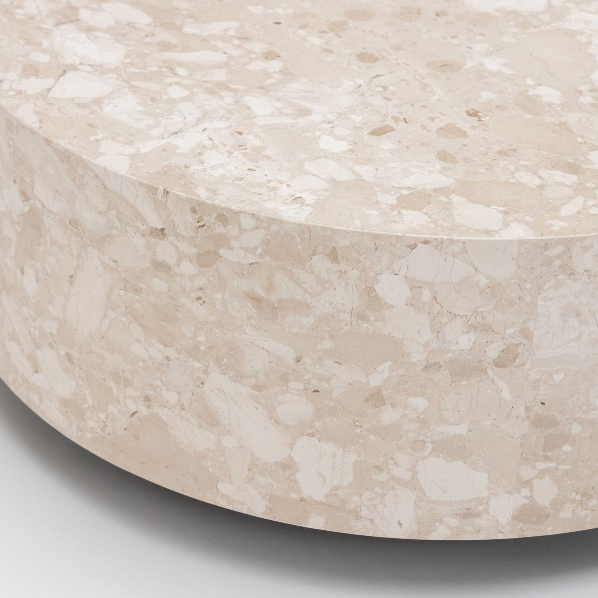 Nuba Round Coffee Table - Kunis Breccia Marble - Coffee Tables Loom Collection Loom Collection Dubai