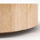 Nuba Round Coffee Table - Travertine - Coffee Tables Loom Collection Loom Collection Dubai