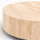 Nuba Round Coffee Table - Travertine - Coffee Tables Loom Collection Loom Collection Dubai