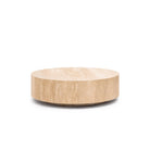 Nuba Round Coffee Table - Travertine - Coffee Tables Loom Collection Loom Collection Dubai