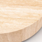 Nuba Round Coffee Table - Travertine - Coffee Tables Loom Collection Loom Collection Dubai