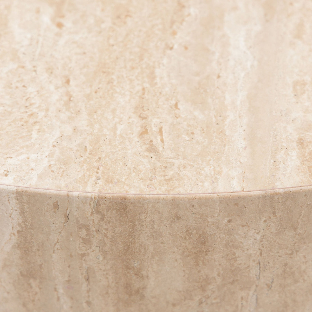 Nuba Round Coffee Table - Travertine - Coffee Tables Loom Collection Loom Collection Dubai