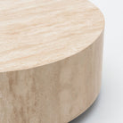 Nuba Round Coffee Table - Travertine - Coffee Tables Loom Collection Loom Collection Dubai