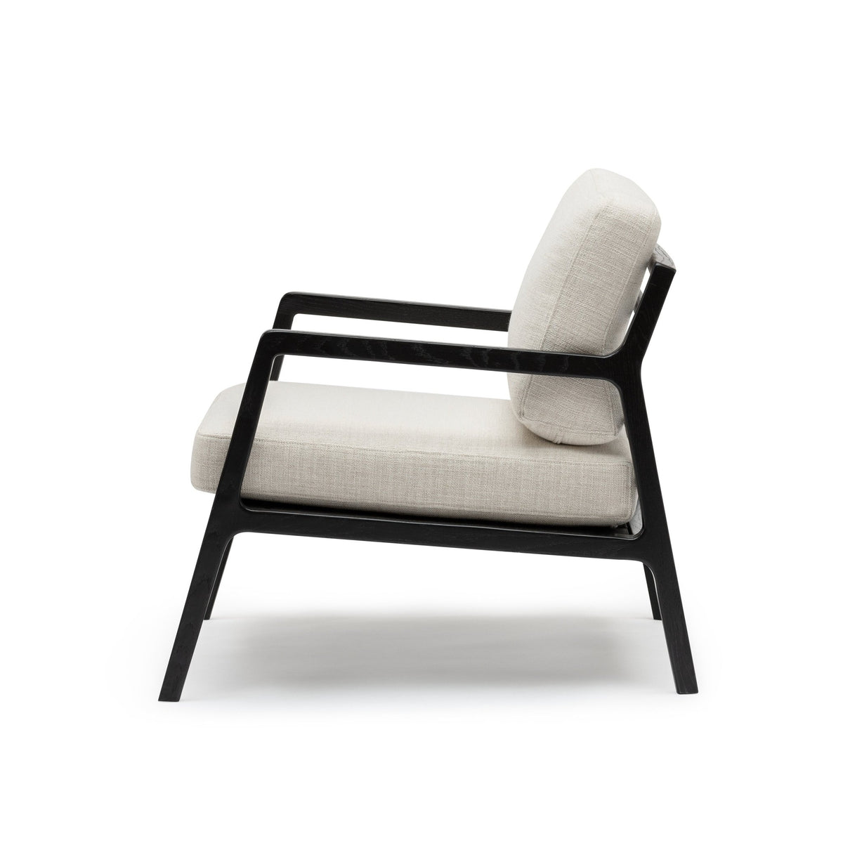 Nysse Armchair - Black Oak & Oatmeal