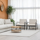 Nysse Armchair - Black Oak & Oatmeal
