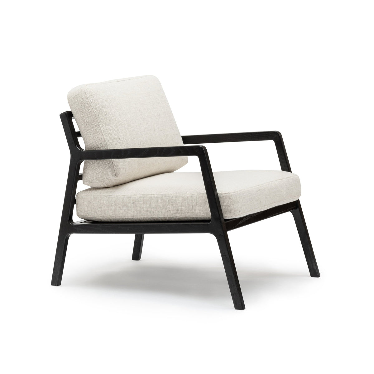 Nysse Armchair - Black Oak & Oatmeal