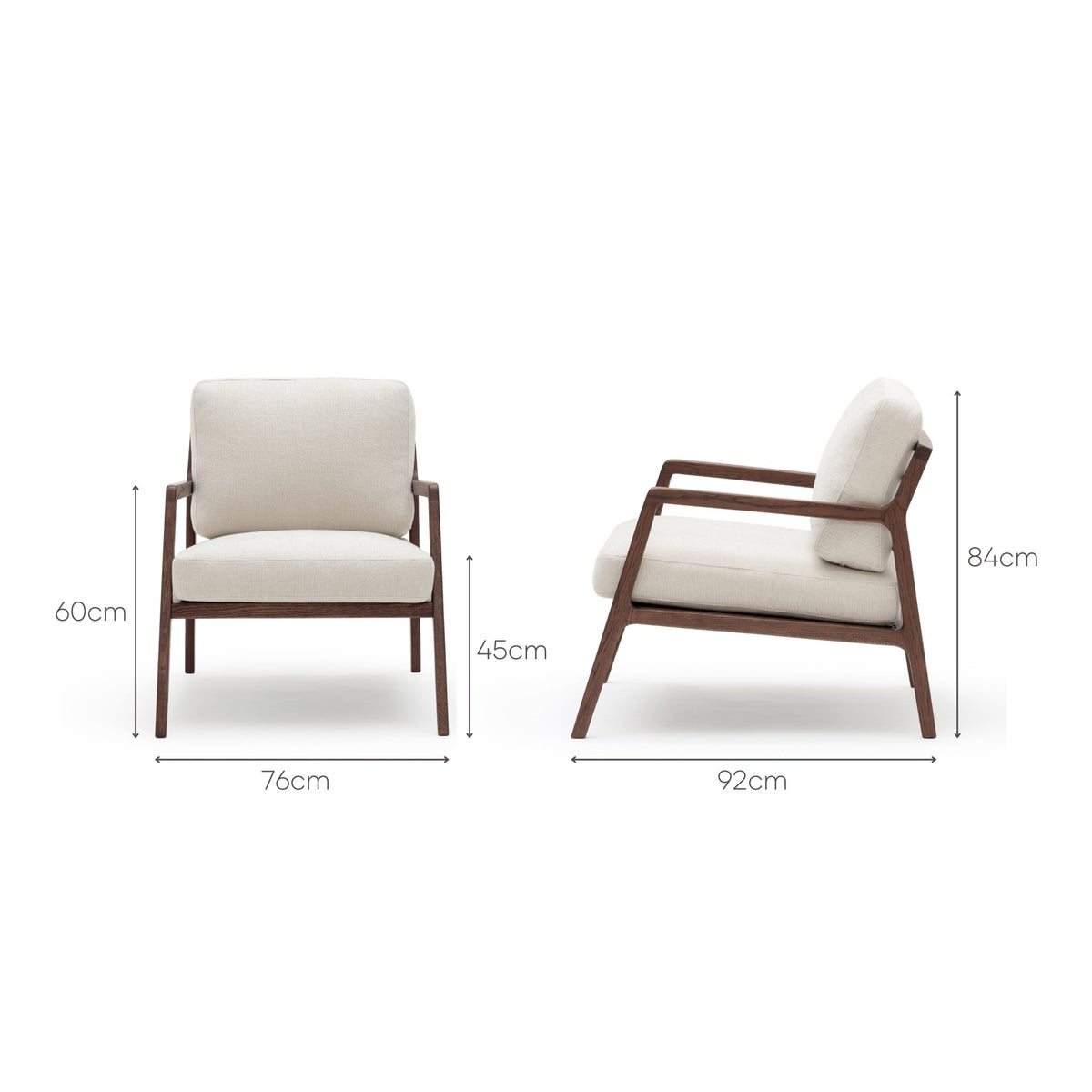 Nysse Armchair - Espresso Oak & Macadamia