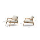 Nysse Armchair - Light Oak & Biggello Milk