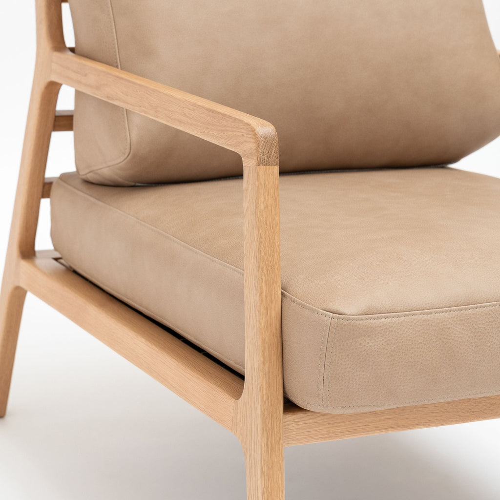 Nysse Armchair - Light Oak & Desert - Accent Chairs Tolv Loom Collection Dubai