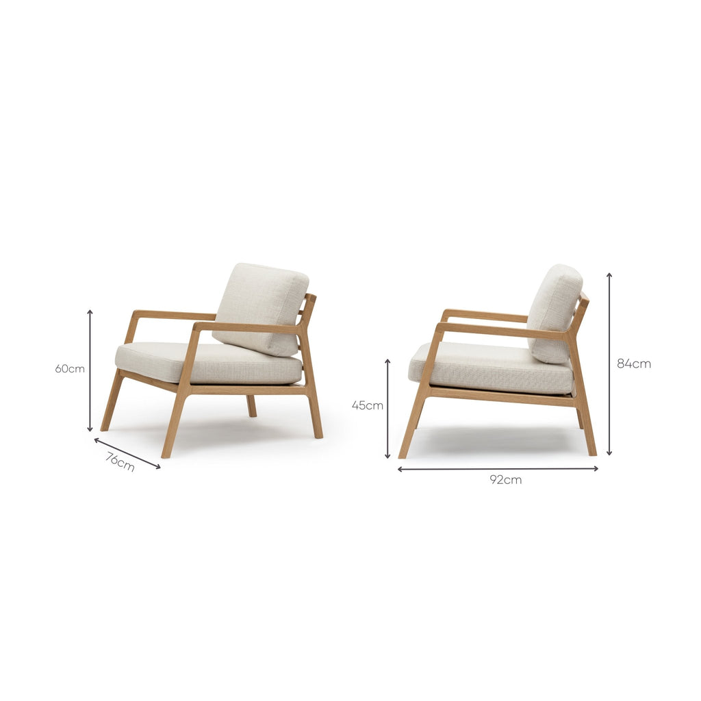 Nysse Armchair - Light Oak & Oatmeal - Loom Collection