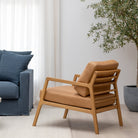 Nysse Armchair - Light Oak & Pecan Leather