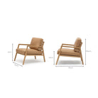 Nysse Armchair - Light Oak & Pecan Leather