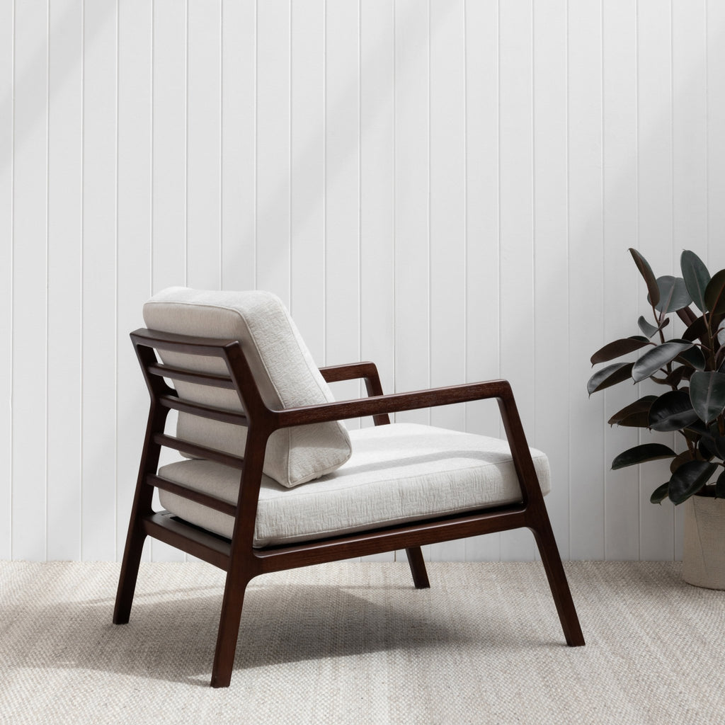 Nysse Armchair - Smoked Oak & Macadamia - Loom Collection