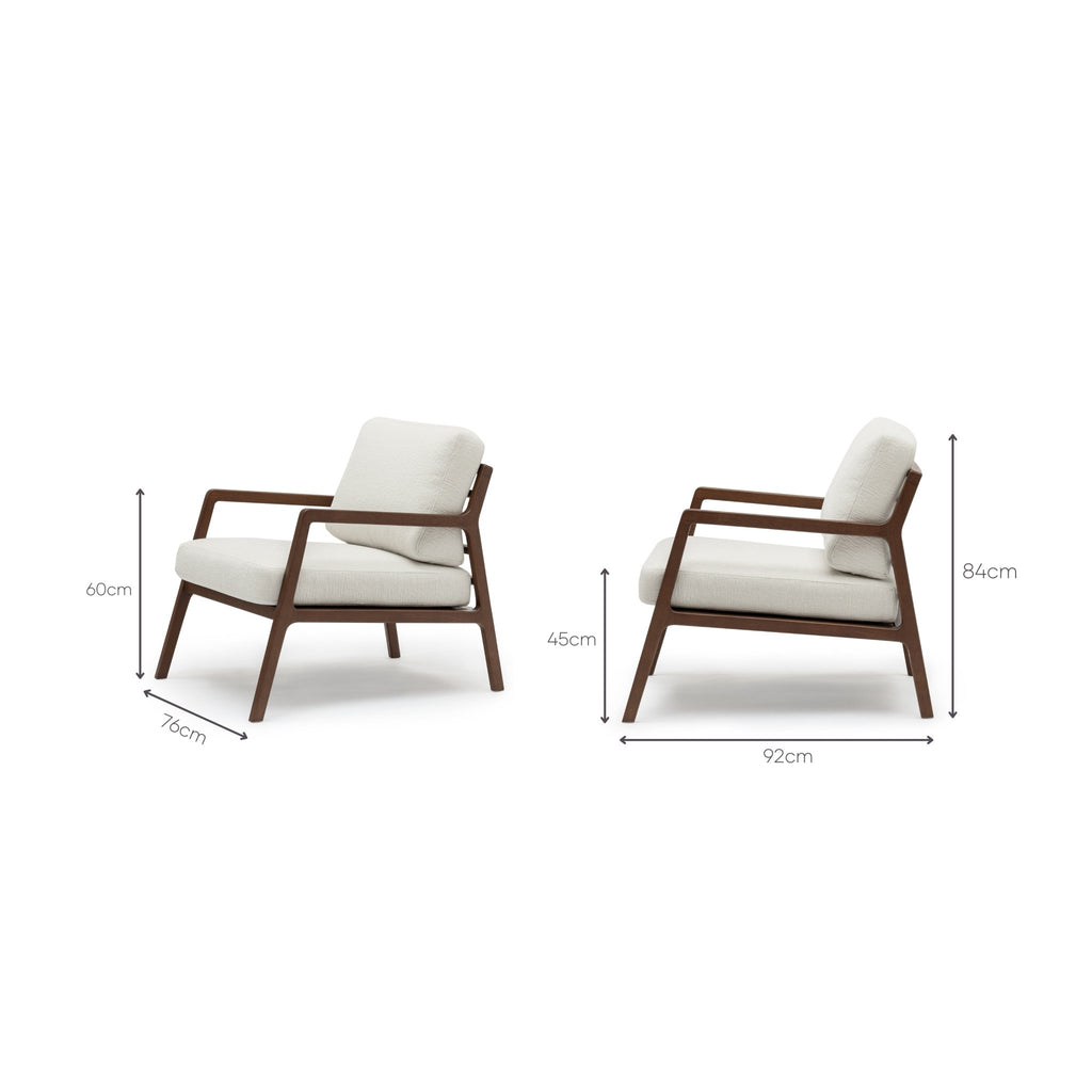 Nysse Armchair - Smoked Oak & Macadamia - Loom Collection