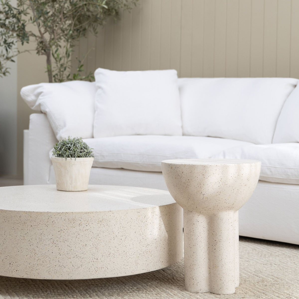 Oakley Side Table - Sand - Side Tables Loom Collection Loom Collection Dubai