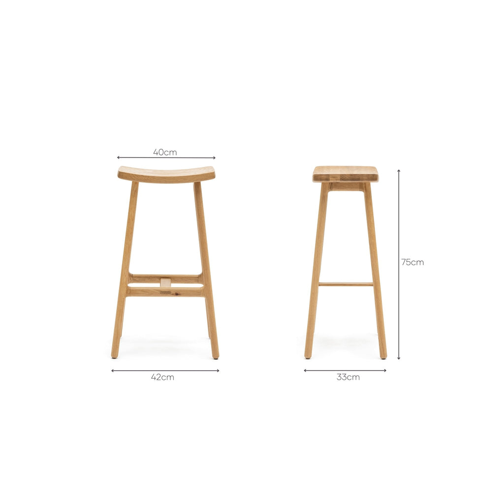 Odd Bar Stool - Light Oak - Loom Collection