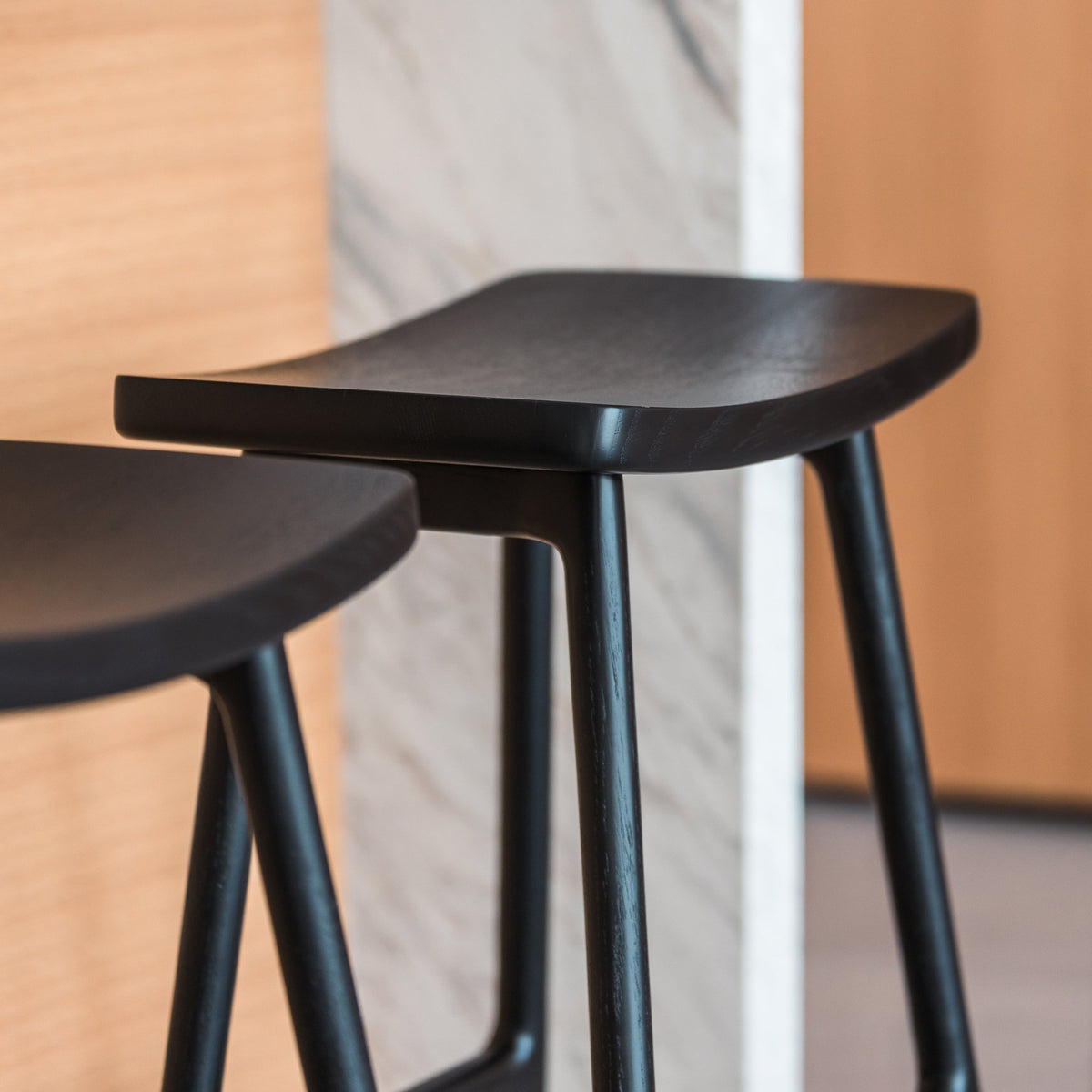 Odd Counter Stool - Black Oak
