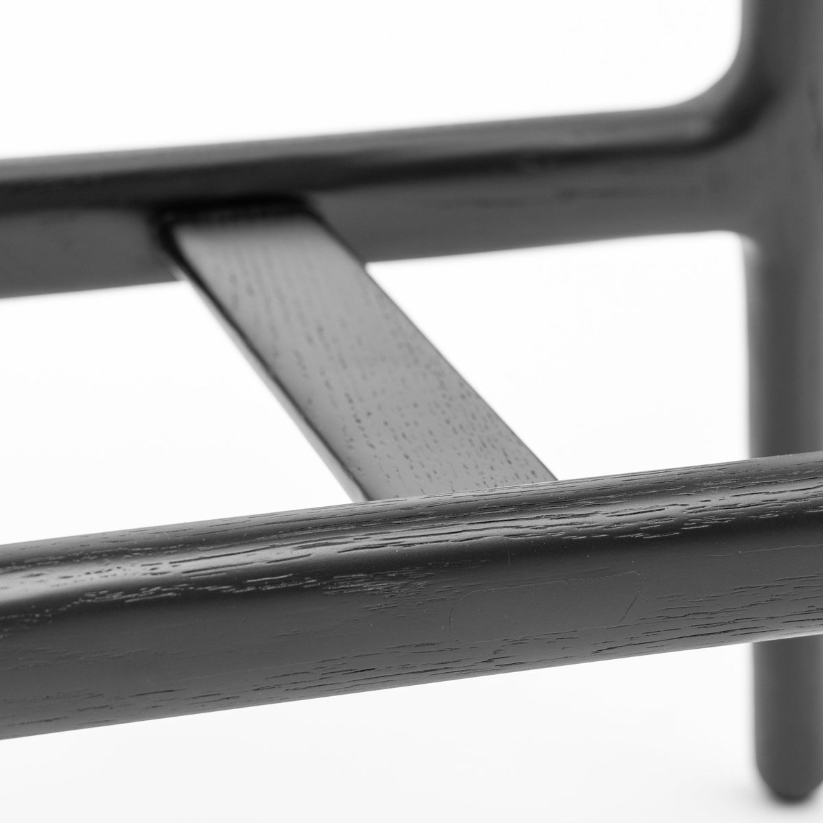 Odd Counter Stool - Black Oak & Charcoal Leather
