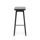 Odd Counter Stool - Black Oak & Charcoal Leather