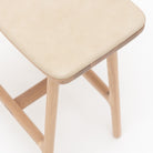 Odd Counter Stool - Blonde Oak & Limestone Leather - Bar & Counter Stools Tolv Loom Collection Dubai