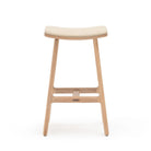 Odd Counter Stool - Blonde Oak & Limestone Leather - Bar & Counter Stools Tolv Loom Collection Dubai