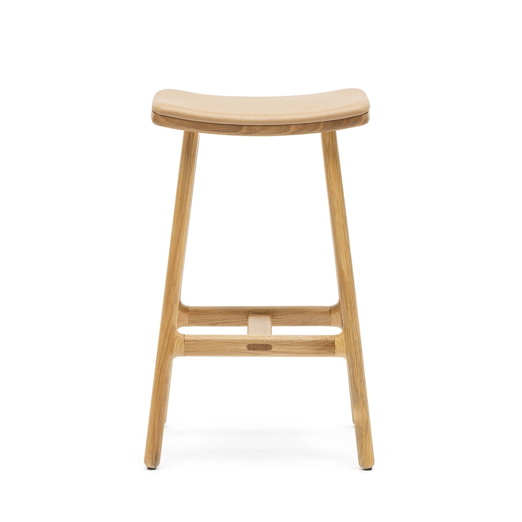 Odd Counter Stool - Light Oak & Montana Canyon Leather - Bar & Counter Stools Tolv Loom Collection Dubai