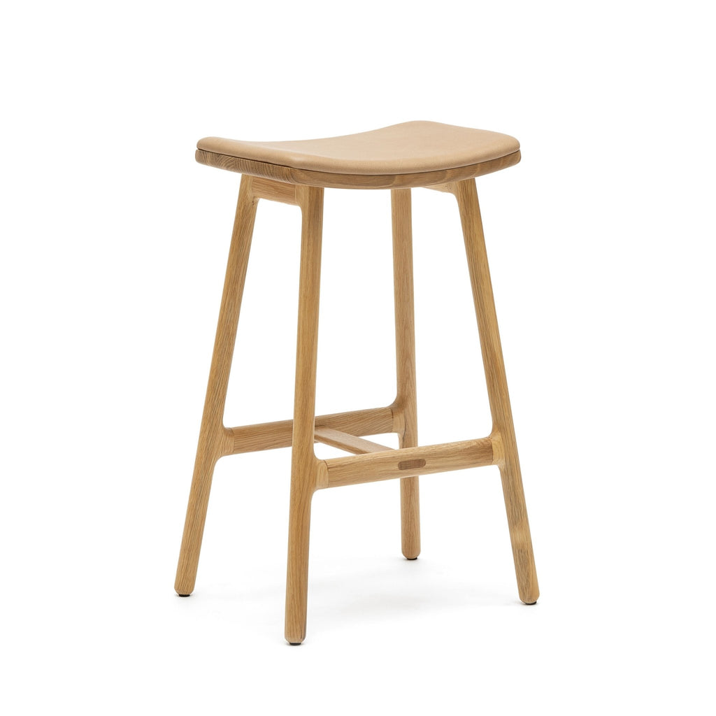 Odd Counter Stool - Light Oak & Montana Canyon Leather - Bar & Counter Stools Tolv Loom Collection Dubai