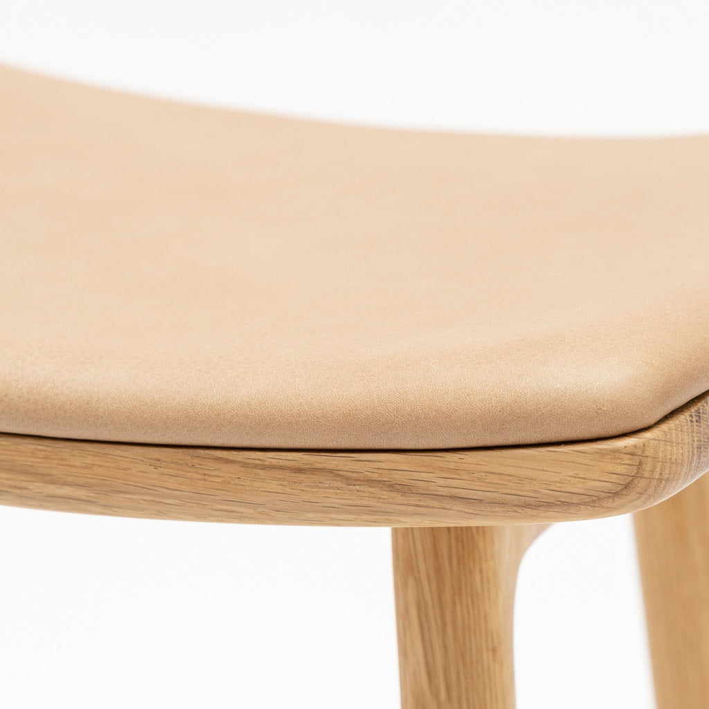 Odd Counter Stool - Light Oak & Montana Canyon Leather - Bar & Counter Stools Tolv Loom Collection Dubai