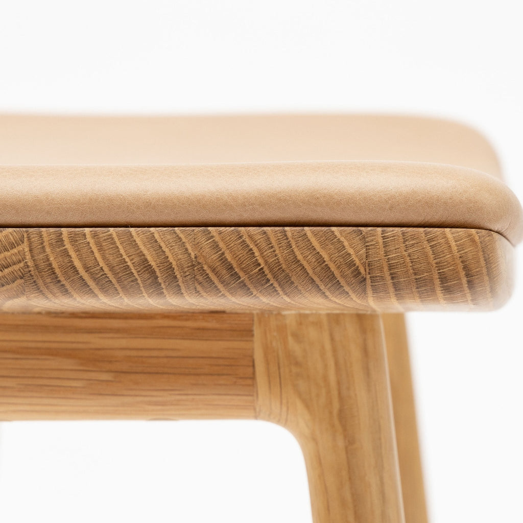 Odd Counter Stool - Light Oak & Montana Canyon Leather - Bar & Counter Stools Tolv Loom Collection Dubai
