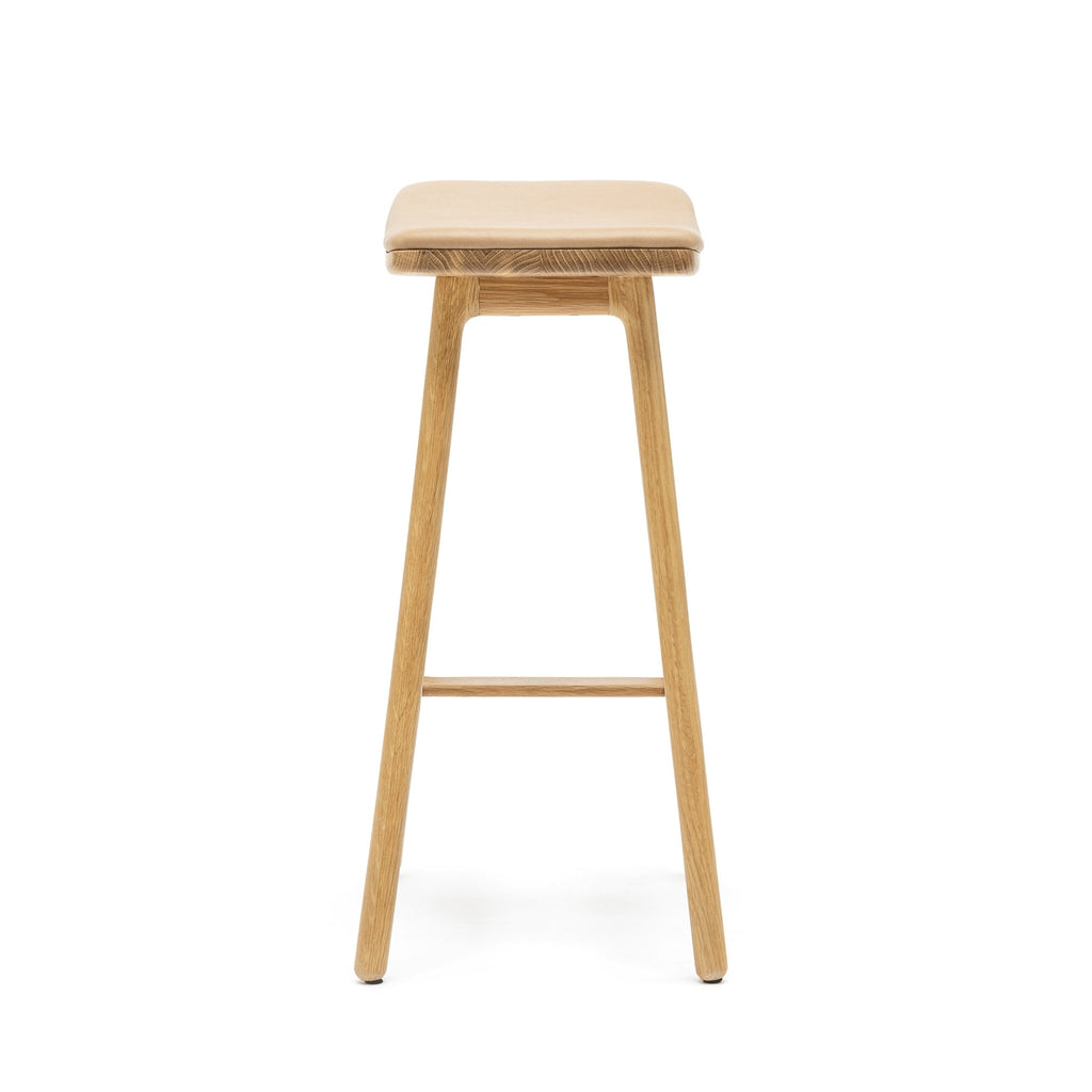 Odd Counter Stool - Light Oak & Pecan Leather - Loom Collection